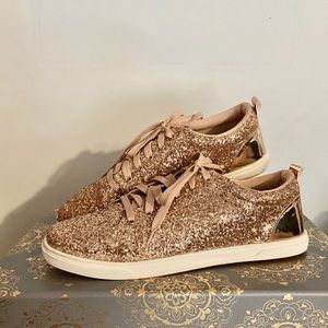 Gold Glitter Sneakers